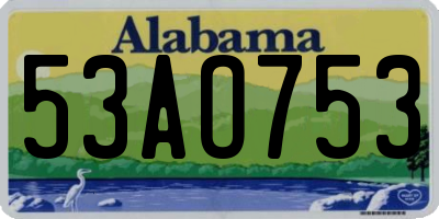 AL license plate 53AO753