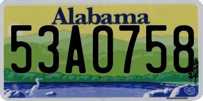 AL license plate 53AO758