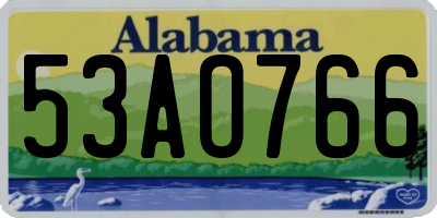 AL license plate 53AO766