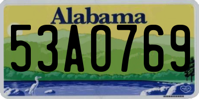 AL license plate 53AO769
