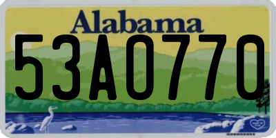 AL license plate 53AO770