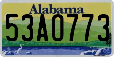 AL license plate 53AO773