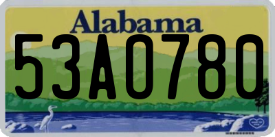 AL license plate 53AO780