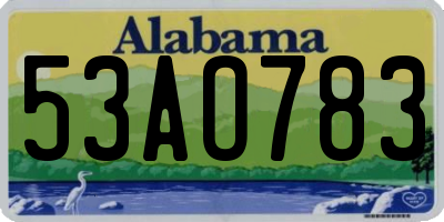 AL license plate 53AO783