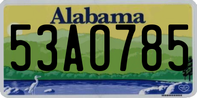 AL license plate 53AO785