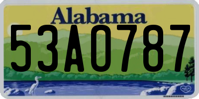 AL license plate 53AO787