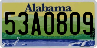 AL license plate 53AO809