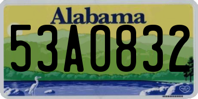 AL license plate 53AO832