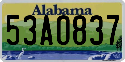AL license plate 53AO837