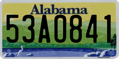 AL license plate 53AO841