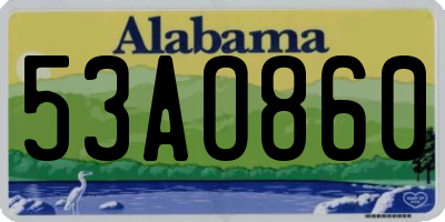 AL license plate 53AO860