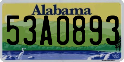 AL license plate 53AO893