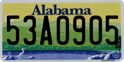 AL license plate 53AO905