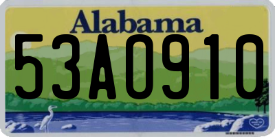 AL license plate 53AO910