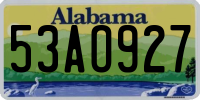 AL license plate 53AO927