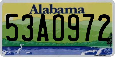AL license plate 53AO972