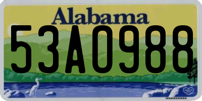 AL license plate 53AO988