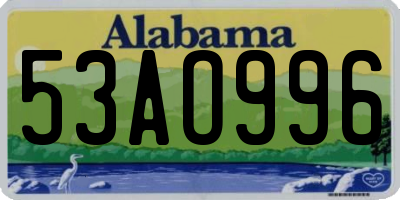 AL license plate 53AO996