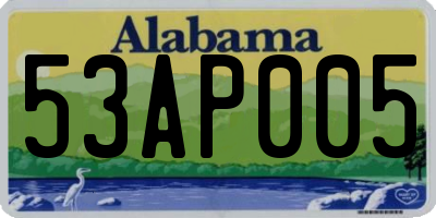 AL license plate 53AP005