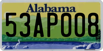 AL license plate 53AP008