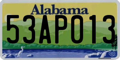 AL license plate 53AP013