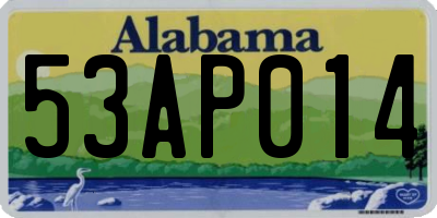 AL license plate 53AP014