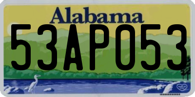 AL license plate 53AP053