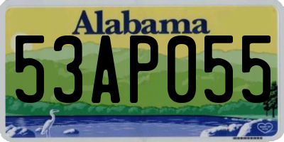 AL license plate 53AP055