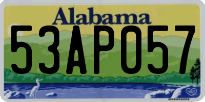 AL license plate 53AP057