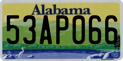 AL license plate 53AP066