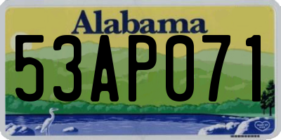AL license plate 53AP071