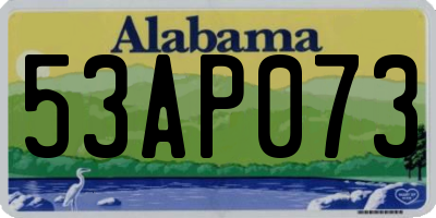 AL license plate 53AP073