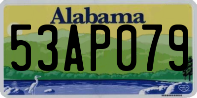 AL license plate 53AP079