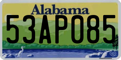 AL license plate 53AP085