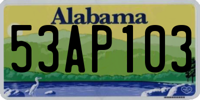 AL license plate 53AP103
