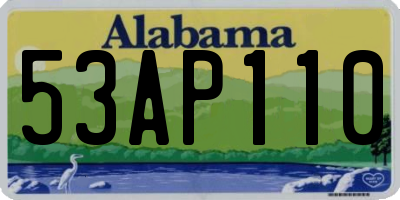 AL license plate 53AP110