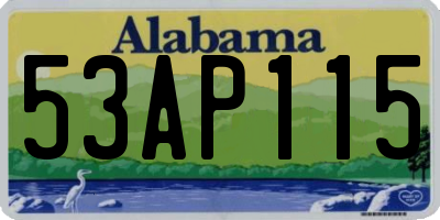 AL license plate 53AP115