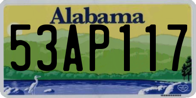 AL license plate 53AP117