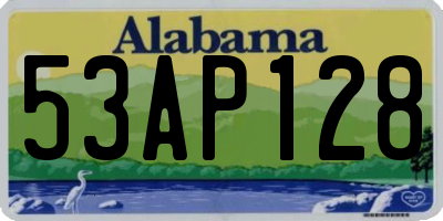 AL license plate 53AP128