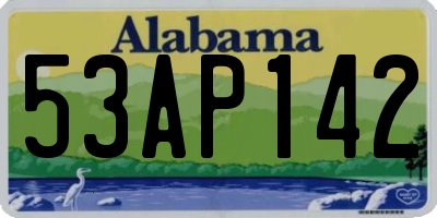 AL license plate 53AP142