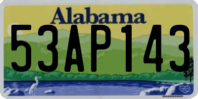 AL license plate 53AP143