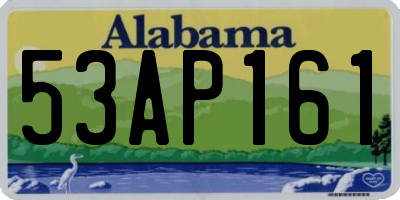 AL license plate 53AP161