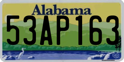 AL license plate 53AP163