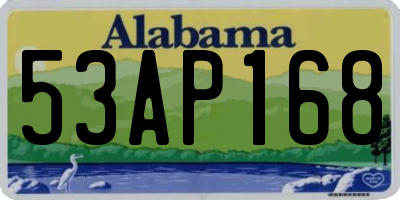 AL license plate 53AP168