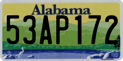 AL license plate 53AP172