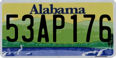 AL license plate 53AP176