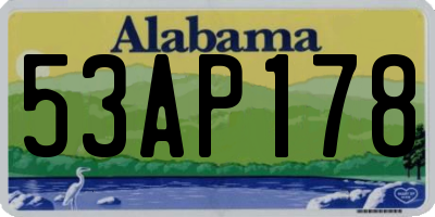 AL license plate 53AP178