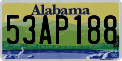 AL license plate 53AP188
