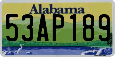 AL license plate 53AP189