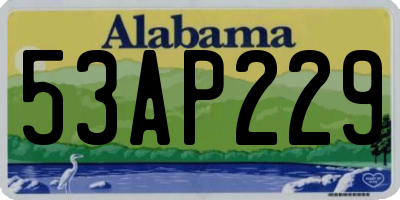 AL license plate 53AP229